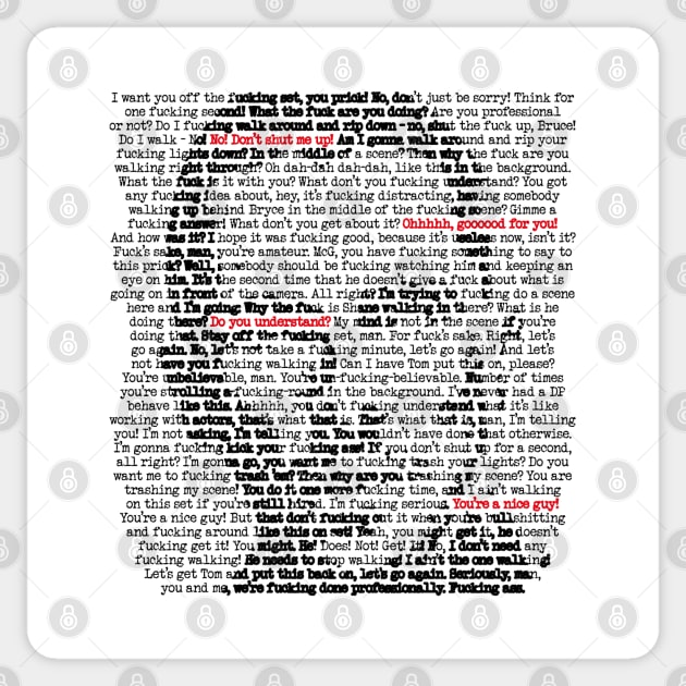 Christian Bale rant Sticker by andrew_kelly_uk@yahoo.co.uk